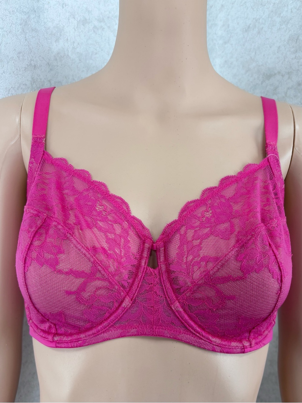 Natori NWT Raspberry Statement Full Fit Lace Underwire Bra, 30H